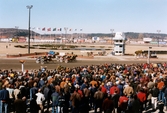 Ett travlopp i samband med Olympiatravet på Åbytravet i Åby, Mölndal, den 13 april 1996.