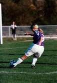 Fotbollslaget Jitex BK spelar match på Kvarnbyvallen i Mölndal i maj 1999.