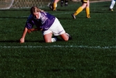 Fotbollslaget Jitex BK spelar match på Kvarnbyvallen i Mölndal i maj 1999.