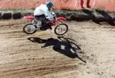 Motocrosstävling på Blixåsbanan i Balltorp, Mölndal, i maj 1999.