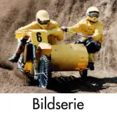 Serie om 11 fotografier som visar sidvagnscrosstävling på Blixåsbanan i Balltorp, Mölndal, i maj 1999.