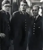MM i militär femkamp på I11 (1:a i lag: P6, 2:a I11. Individuell segrare: Claes Friberg, I11).
Augusti 1966.
Prisutdelning. Längst till höger Rolf Björklund, A9.