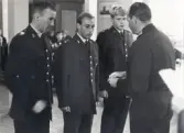 MM i militär femkamp på I11 (1:a i lag: P6, 2:a I11. Individuell segrare: Claes Friberg, I11).
Augusti 1966.
Prisutdelning av CA general Almgren. T.v. Carl Lago-Lengqvist, I11. I mitten: Rolf Björklund, A9.