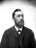 Porträtt av en man i skägg och kostym. Ateljéfoto, ca. 1905.