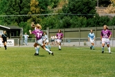 Fotbollslaget Jitex BK spelar match mot Malmö FF på Kvarnbyvallen i Mölndal den 27 juni 1992. Matchen slutade 1-2.