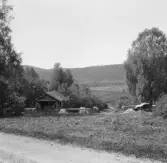 Borlänge, Koppslahyttan, Halvarsgårdarna. Pärtspänt nu rivet.