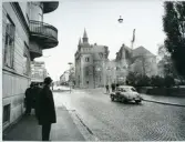 Västerås, Centrum, kv. Igor.
Missionskyrkans rivning, vid korsningen Vasagatan/Engelbrektsplan, 1967.