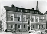 Västerås, Centrum, kv. Igor.
Östra Kyrkogatan 6, från Vasagatan. 1968.