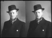 Porträtt, Arne Svanström, Sörstafors.
Ur Gustaf Åhmans samling.