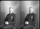 Porträtt, Evert Lindholm, Viby, Kolbäck.
Ur Gustaf Åhmans samling.