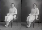 Porträtt. Anna-Lisa Andersson, Hällsta, Berg, Kolbäck.
Ur Gustaf Åhmans samling.