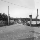 Säter, Gustafs, Enbacka. Flottbron över Dalälven.