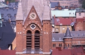 Hustak runt Nikolaikyrkans torn, 1989