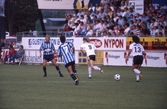 Fotbollsmatch mellan Djurgården och ÖSK på Eyravallen, 1989