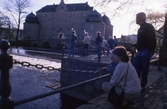 Laxfiske i Svartån vid Örebro slott, 1989