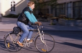 Cyklist vid Örebro teater, 1989