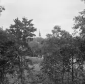 Borlänge, Stora Tuna kyrka, kyrkan från Fornby.
