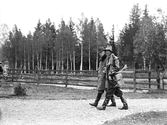 Promenad  vid kunglig älgjakt, 1940-tal