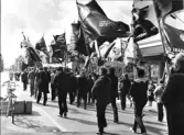 Första maj-demonstration på Storgatan, 1981-05-01