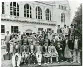 Västerås, Centrum, kv. Jesper (nu kv. Proban).
Byggarbetslag vid Stadshotellbygget, 1906.