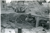 Västerås, Centrum, kv. Johannes.
Kontrollgrävning på Bondtorget, 1984.