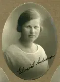 Lärarinnan Elisabet Andersson vid Örebro läns småskollärarinneseminarium, 1921-1923