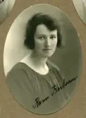 Lärarinnan Karin Karlsson vid Örebro läns småskollärarinneseminarium, 1921-1923