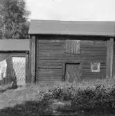 Falun, från gruvan. Gamla berget, uthus på översta gården.