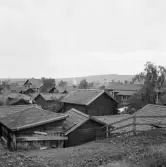 Falun, från varp söder om urlakningen, små gyttrade gårdar vid Gamla herrgården 1921.