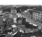 Foto från hösten 1954 från taken på ett av de höga huset i Drottninggatsbacken