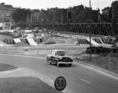 Foto från sommaren 1959 när arbetet med Tullbron var i slutfasen.