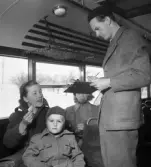 Omnibus AB räknar sina passagerare den 15 mars 1951.