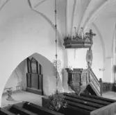 Borlänge, Torsång. Kyrkan, predikstolen 1921.