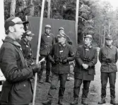 Generalinspektion, mars 1973.
Kapten Sten Lindberg, genomgång efter skjutning.