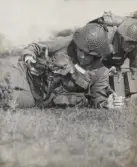 Öland, 1960-talets mitt.
Kulsprutegrupp, ksp 58.
Ksp grupp under framryckning.