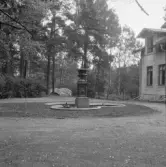 Falun, Norslund, Humlebacken, Korsnäs, springbrunn och bro.