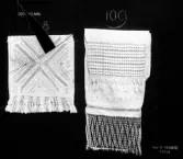 3 st handkläden.
Handkläde, bård broderad i korssöm märkt 