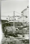 Västerås, Centrum, Stora torget, kv. Kettil.
Påbörjat bygge av Sigma-huset. 1964.