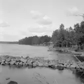 Falun, öster om Varpan. Pumphus och portlider i Uggleviken 1926.