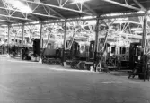 Passagerarvagnar i vagnverkstaden på Centralverkstäderna, 1930-tal