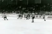 Ishockeymatch mellan IF Mölndal Hockey och Västra Frölunda HC i Åby ishall, Idrottsvägen 5 i Åby, Mölndal, okänt årtal.