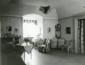 Slottet, gästrummet under landshövding Lybecks tid (1922-1941). Slottets östra del.