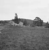 Falun, Hälla, Järlinden. Ruin och stortall norr om Kopparbergs kyrkogård.