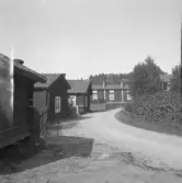 Falun, Överbacka. Bygatan i Överbacka.