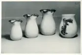 Vaser från Bo Fajans, formgivare Eva Jancke-Björk, 1900-talets mitt.