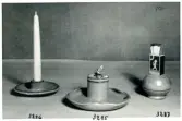 Ljusstake 3286, skrivställ 3285 och tändstickställ 3287 från Bo Fajans, formgivare Eva Jancke-Björk, 1900-talets mitt.