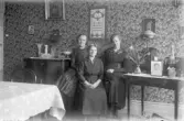 Tre kvinnor i hemmiljö, 1920-tal