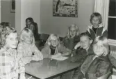 Lägerskola för åk 6 elever från Brattåsskolan, Ransbergs Herrgård i Värmland 1975. Från vänster: 1. Ann. 2. Kristine. 3. Ulrika. 4. Marianne. 5. Lennart. 6. Stefan. 7. Åke.