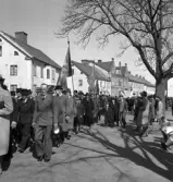 Första Maj 1941.
Demonstrationståget längs Storgatan, västerut vid Oxtorget.