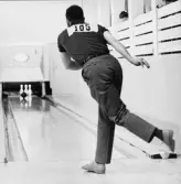 Postmästerskapen (PM) i Bowling i Stockholm den 9 maj 1965.
Deltagare nr 105 är Hans Svensson och kommer från
Norrköping.